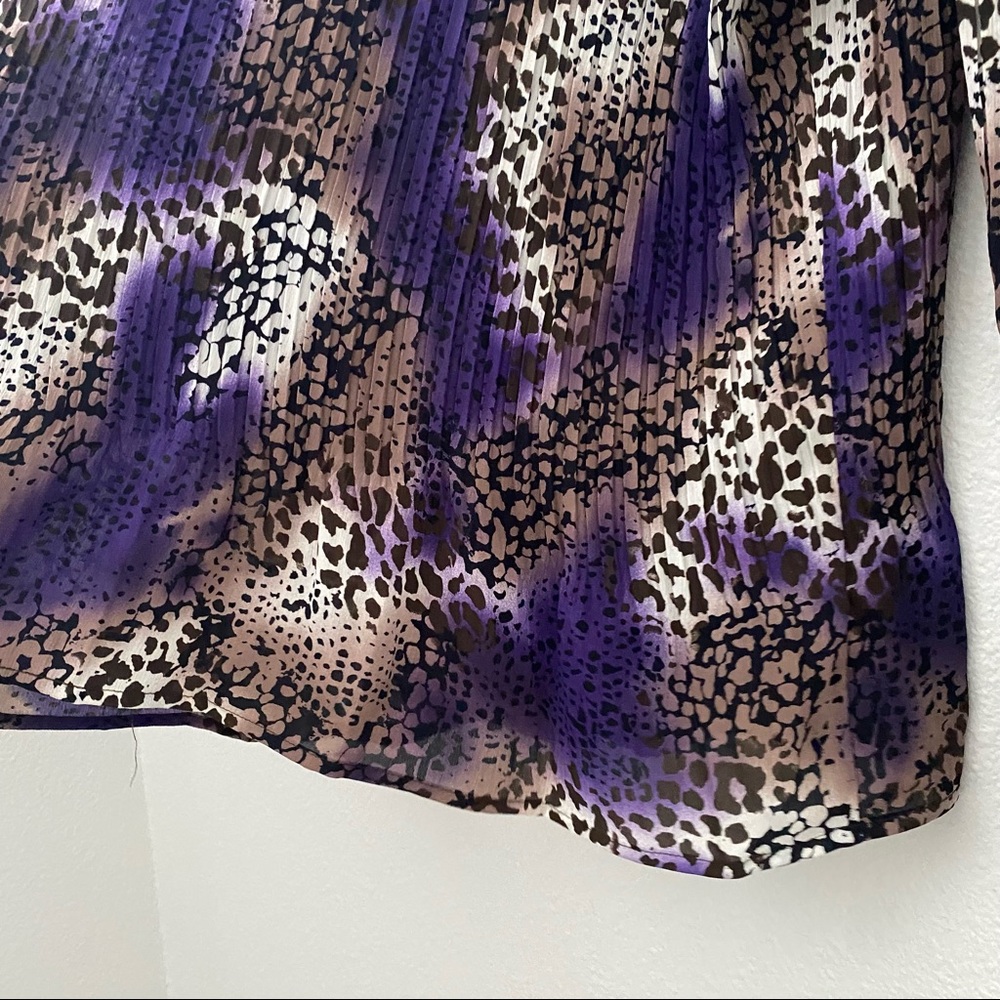 Tanjay Sheer V-Neck Collared Button Down Blouse T… - image 7